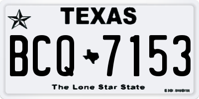 TX license plate BCQ7153