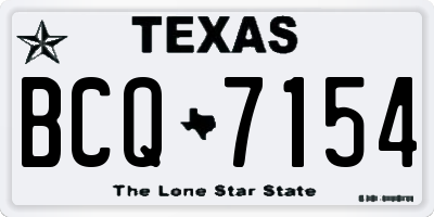 TX license plate BCQ7154