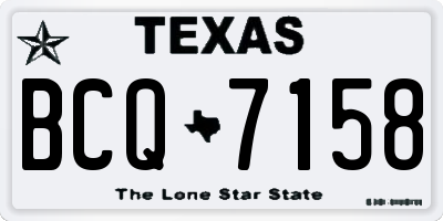 TX license plate BCQ7158