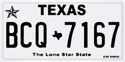 TX license plate BCQ7167