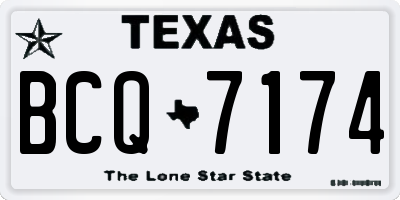 TX license plate BCQ7174
