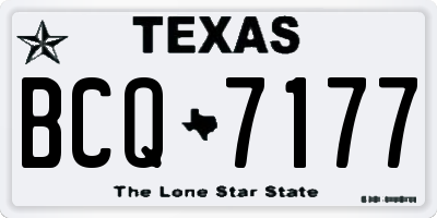 TX license plate BCQ7177