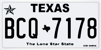 TX license plate BCQ7178