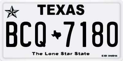 TX license plate BCQ7180