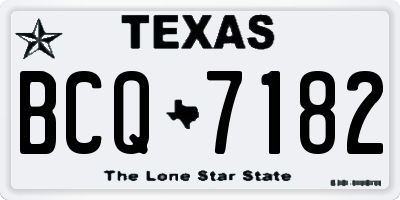 TX license plate BCQ7182