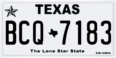 TX license plate BCQ7183