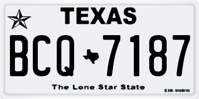 TX license plate BCQ7187