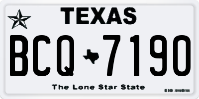TX license plate BCQ7190