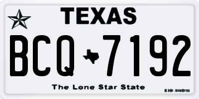 TX license plate BCQ7192