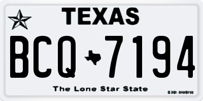 TX license plate BCQ7194
