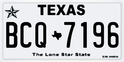 TX license plate BCQ7196