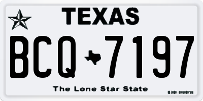 TX license plate BCQ7197