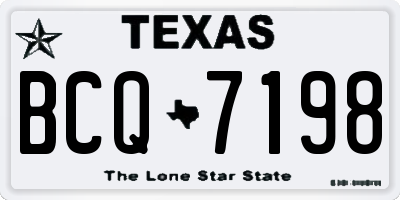 TX license plate BCQ7198