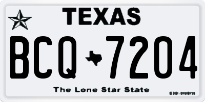 TX license plate BCQ7204