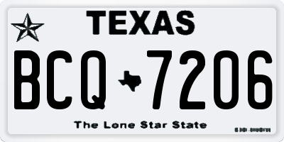TX license plate BCQ7206