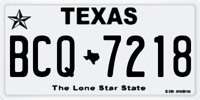 TX license plate BCQ7218