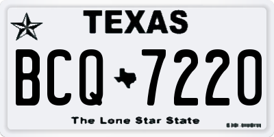 TX license plate BCQ7220