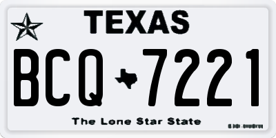TX license plate BCQ7221