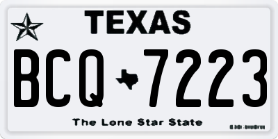 TX license plate BCQ7223