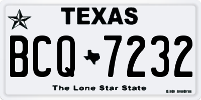 TX license plate BCQ7232