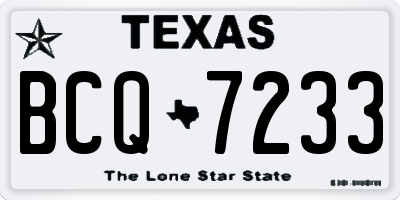 TX license plate BCQ7233