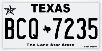 TX license plate BCQ7235