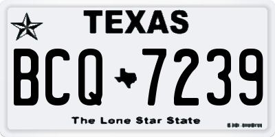 TX license plate BCQ7239