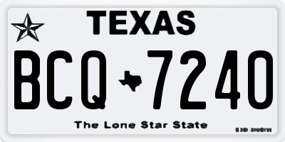 TX license plate BCQ7240