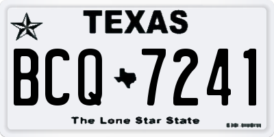 TX license plate BCQ7241