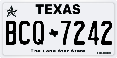 TX license plate BCQ7242