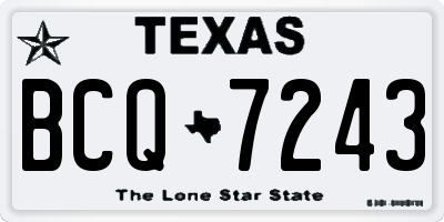 TX license plate BCQ7243