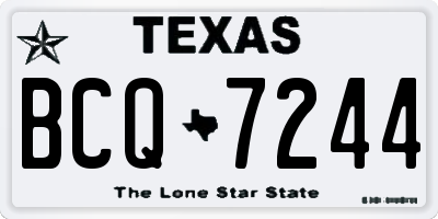 TX license plate BCQ7244