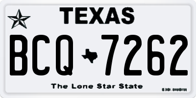 TX license plate BCQ7262
