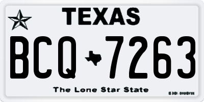 TX license plate BCQ7263