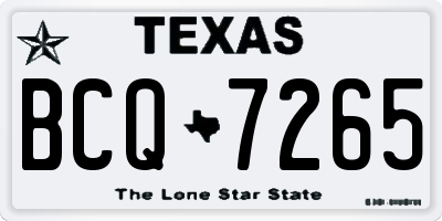 TX license plate BCQ7265