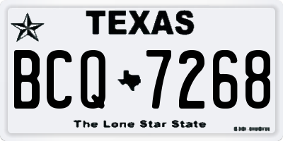 TX license plate BCQ7268