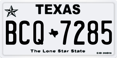 TX license plate BCQ7285