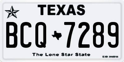TX license plate BCQ7289