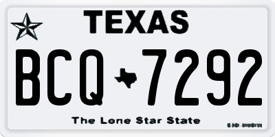 TX license plate BCQ7292