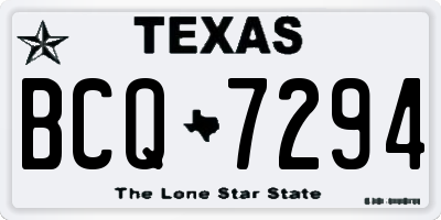TX license plate BCQ7294