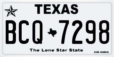 TX license plate BCQ7298