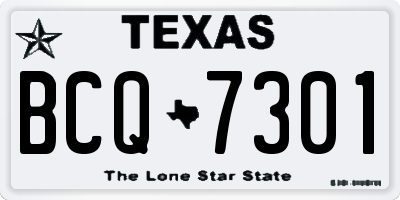 TX license plate BCQ7301