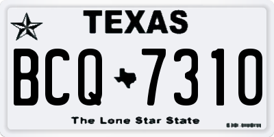 TX license plate BCQ7310