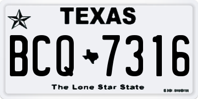 TX license plate BCQ7316