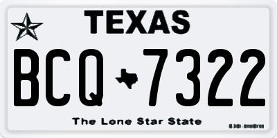 TX license plate BCQ7322