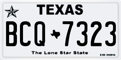 TX license plate BCQ7323