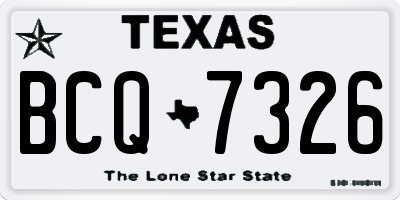 TX license plate BCQ7326