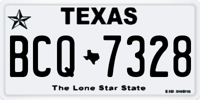TX license plate BCQ7328