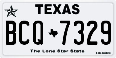TX license plate BCQ7329