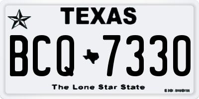 TX license plate BCQ7330